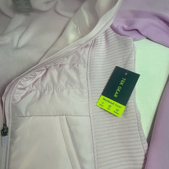 Tek Gear lavender fleece zip up hoodie jacket size xs BNWT - Picture 6 of 10